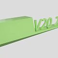 Green V20 2M 3D Model With Smooth Surface And Geometric Design