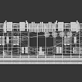 Industrial Factory Building Multi Level Metal Framework with Roof Storage Tanks Piping Systems and Platforms