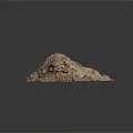 A Pile Of Dirt Mixed With Red Bricks Rubble And Rough Texture On Dark Background