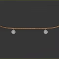 Black Skateboard With Orange Edge And White Wheels On Gray Surface