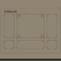 Decorative Gypsum Line Design with Ornate Patterns and Frame Details