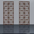 Purple Casement Door With Hollowed Out Pattern For Modern Interior Design