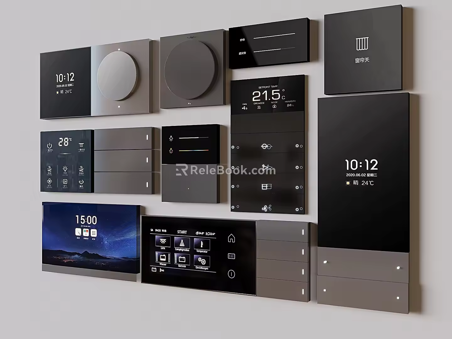 Control Panel Switch Fan Switch Card Entry 3d model