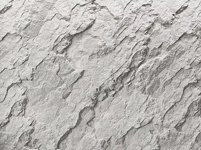 White Decorative Wall Component Featuring Rough Textured Surface For Interior Design 3d model