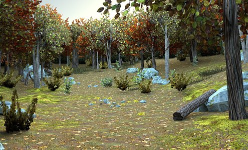 modern forest 3d model