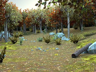 modern forest 3d model