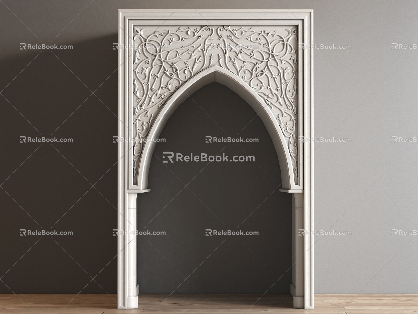 European-style portal arch pass 3d model