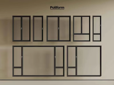 Poliform Casement Windows Various Styles And Sizes For Home Design 3d model