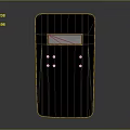 Black Electronic Device With Compact Design Display Screen And Control Buttons