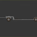 Durable Flatbed Utility Trailer With Orange Wheels And Metal Frame