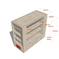 Modern Display Cabinet Custom Display Cabinet 3d model