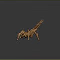 Fierce Game Movie Monster Character with Multiple Legs Sharp Teeth Long Tail and Textured Skin