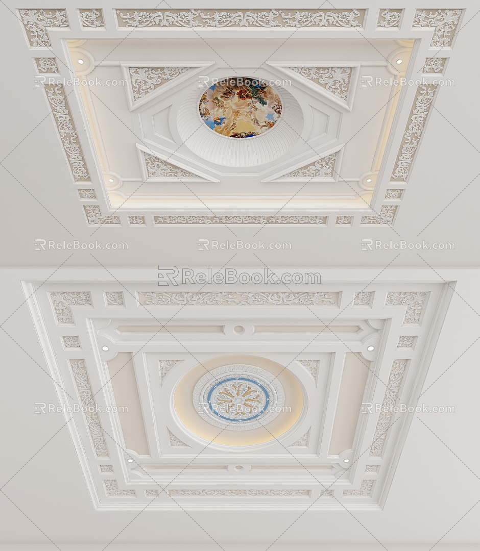 European-style ceiling 3d model