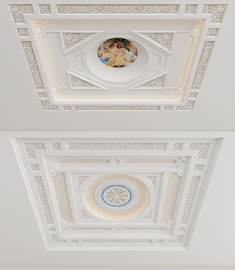 European-style ceiling 3d model