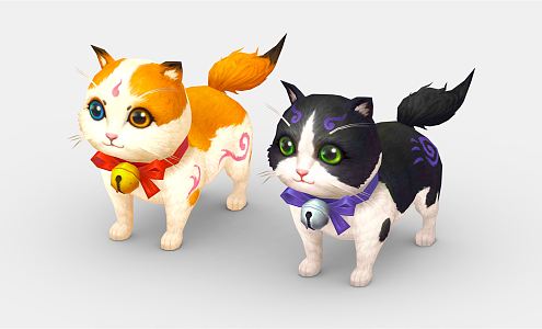 Modern Cat Cartoon Fat Cat 3d model