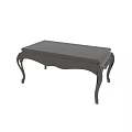 Elegant Dark Wood Dining Table With Ornate Carved Legs Design