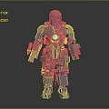 Detailed 3D Iron Man Robot Suit With Metallic Armor And Mechanical Parts