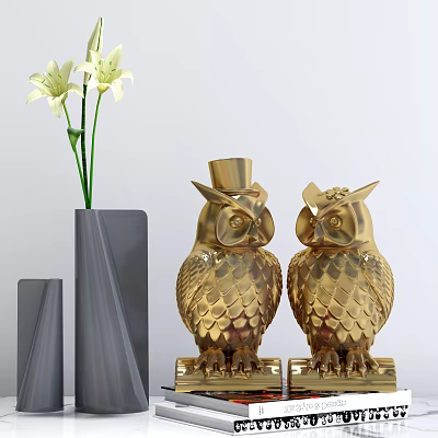 Modern Ornaments Combination Ornaments Owl 3d model Modern Ornaments Combination Ornaments Owl 3d model