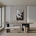 Modern table combination 3d model