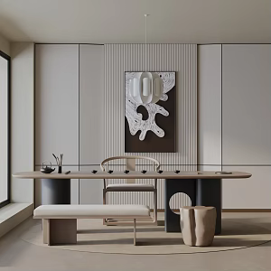 Modern table combination 3d model