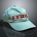 Light Blue Baseball Cap With Red LKING Lettering And Classic Casual Design