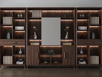 New Chinese Bookcase 3d model