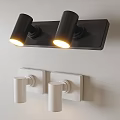 Modern Minimalist Black and White Double Head Wall Lights Mounted on Wall