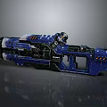 Futuristic Blue Sci Fi Weapon With Mechanical Structure And Detailed Design 3d model