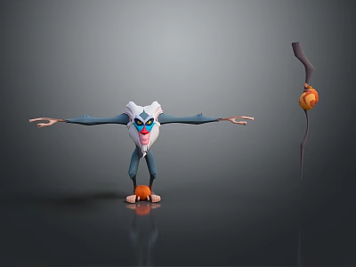 Monkey Cartoon Monkey Anime Monkey Stylized Monkey Fantasy Style Monkey Toy 3d model