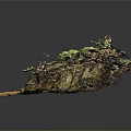 Realistic Miniature Scenic Model With Rocky Terrain Green Vegetation And Wooden Rail