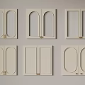 Cream Colored Cabinet Doors With Various Panel Designs And Classic Handles