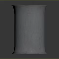 Tall Cylindrical Silver Metal Vessel With Smooth Polished Surface And Rimmed Edges