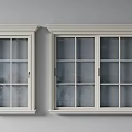 White Frame Casement Windows With Grille Design For Modern Home Interior
