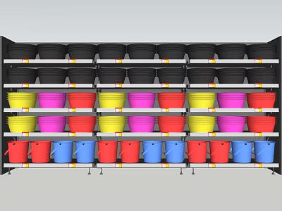 Supermarket Department Store Home Miscellaneous Daily Shelf Container Display Cabinet 3d model