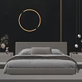 Modern Double Bed Bedroom Interior With Nightstands Lamps And Window View