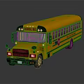 Modern school bus Public school bus 3d model