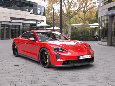 modern porsche car 3d model