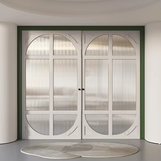 Modern double door 3d model