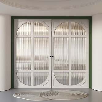 Modern double door 3d model