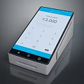 Business Equipment Payment Terminal With Digital Display Numeric Keypad And Total Amount