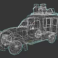 Green Rusty Old Car With Roof Equipment And Zombie Logo Design
