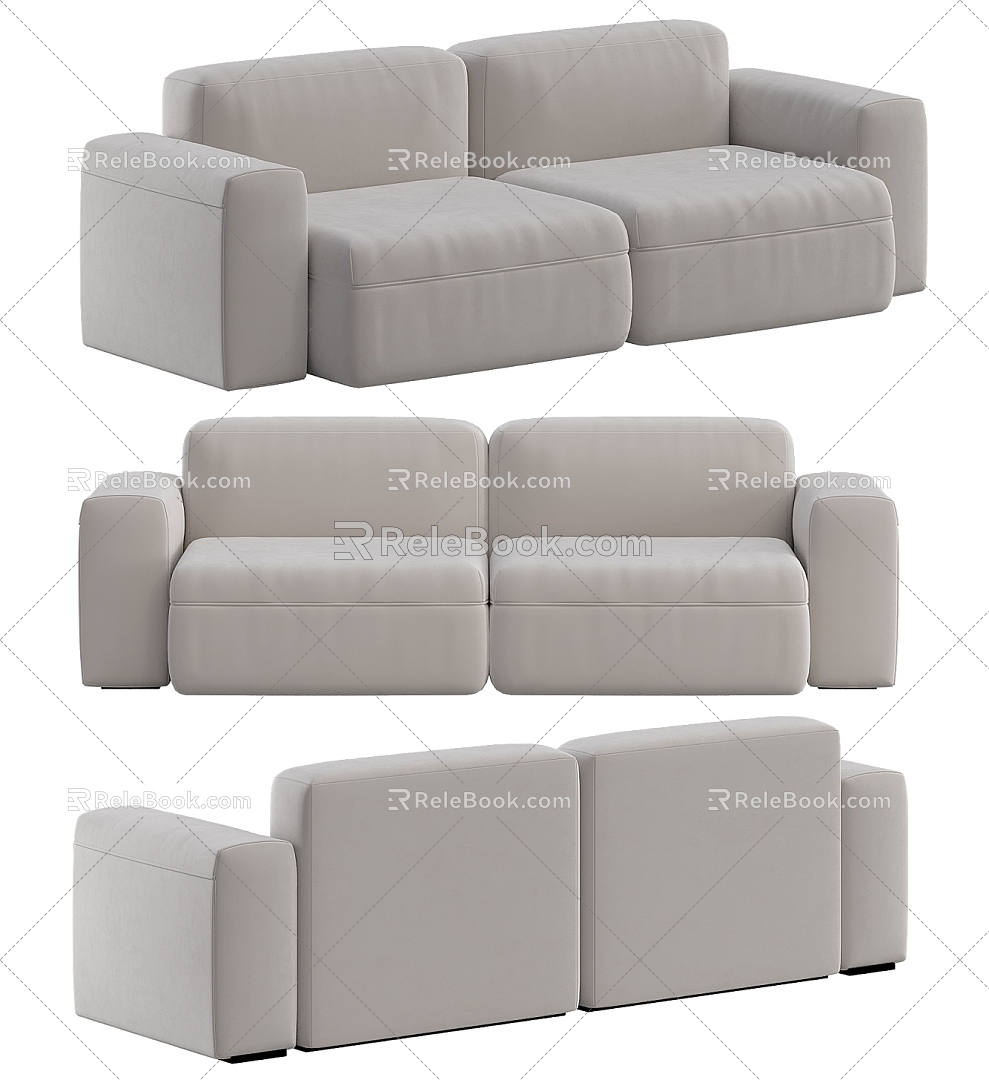 Double sofa 3d model