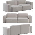 Double sofa 3d model