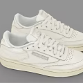 White Low Top Lace Up Casual Sneakers With Breathable Design And Light Sole