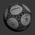 Adidas Series Football With Black And White Geometric Patterns And Astera Logo