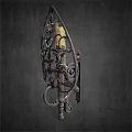 Intricate Metal Candle Holder Sculpture Carving With Vintage Ornate Design