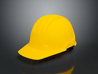 Yellow Safety Helmet High Quality Construction Work Protective Lightweight Durable Headwear 3d model