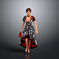 Stylish Patterned Dress and Red Handbag Essential Daily Life Fashion Accessories