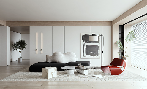 modern living room 3d model