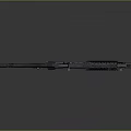 Black Modern Tactical Assault Rifle With Scope Rail System Magazine And Ergonomic Grip